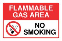 Flammable Gas Area No Smoking